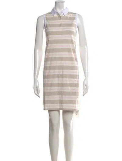 Pre-owned Kule Striped Knee-length Dress In Neutral
