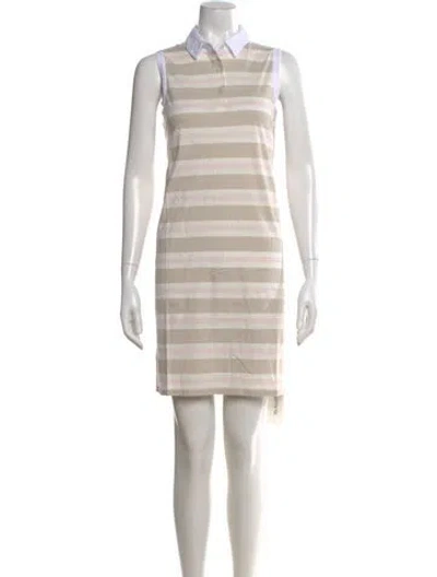 Pre-owned Kule Striped Knee-length Dress In Neutral