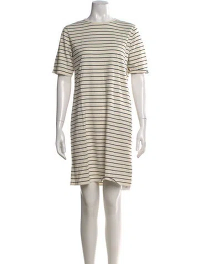 Pre-owned Kule Striped Knee-length Dress In Neutral