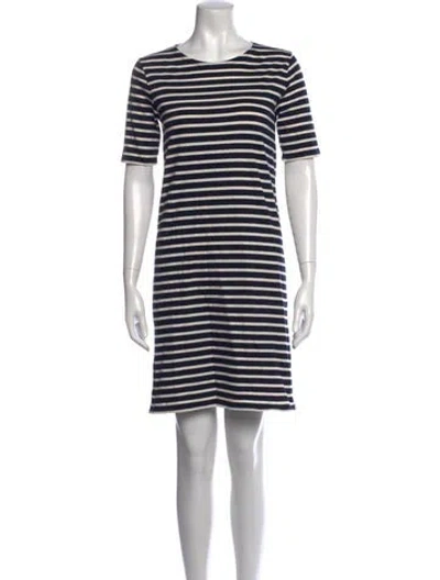 Pre-owned Kule Striped Knee-length Dress In Neutrals