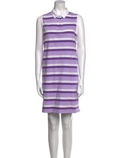 Pre-owned Kule Striped Knee-length Dress In Purple