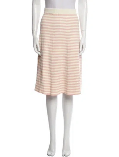 Pre-owned Kule Striped Knee-length Skirt In Pink