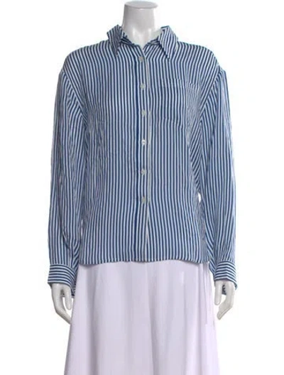 Pre-owned Kule Striped Long Sleeve Top In Multi