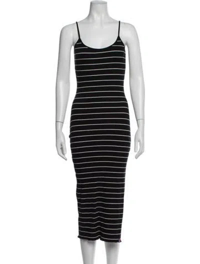 Pre-owned Kule Striped Midi Length Dress In Blue