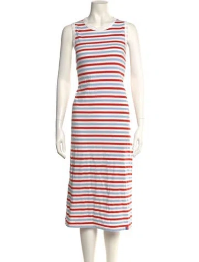 Pre-owned Kule Striped Midi Length Dress In Multi