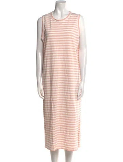 Pre-owned Kule Striped Midi Length Dress In Pink