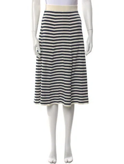 Pre-owned Kule Striped Midi Length Skirt In Neutral