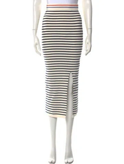 Pre-owned Kule Striped Midi Length Skirt In Neutral
