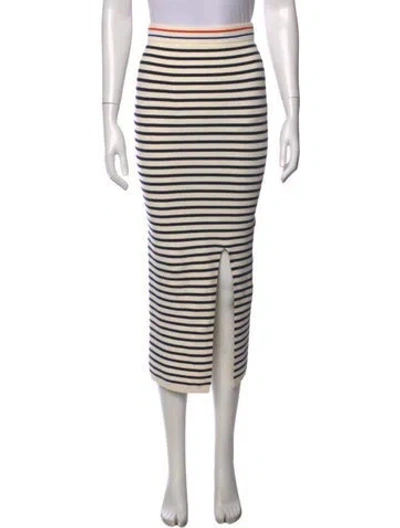 Pre-owned Kule Striped Midi Length Skirt In Neutrals