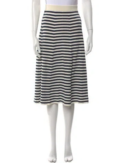 Pre-owned Kule Striped Midi Length Skirt In Neutrals
