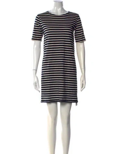 Pre-owned Kule Striped Mini Dress In Black