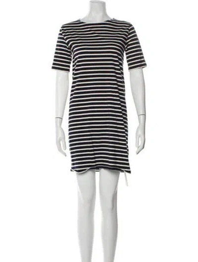 Pre-owned Kule Striped Mini Dress In Blue