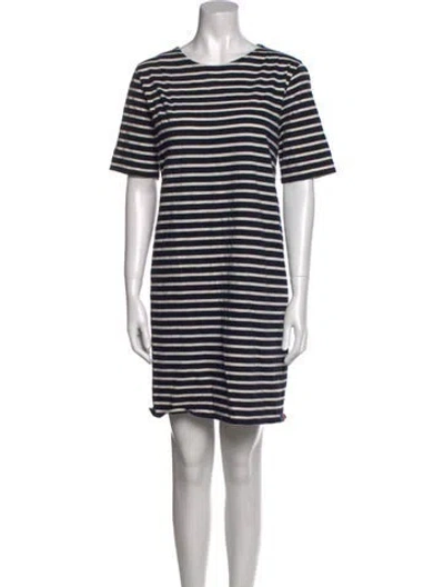 Pre-owned Kule Striped Mini Dress In Blue