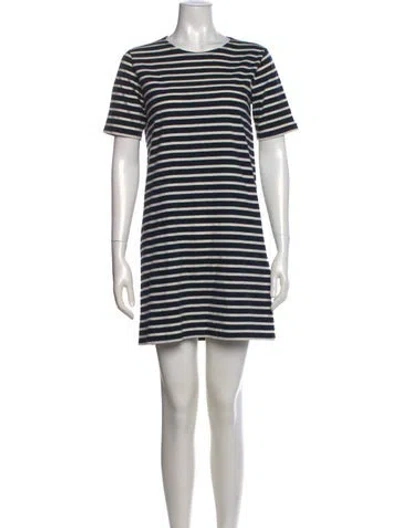 Pre-owned Kule Striped Mini Dress In Blue
