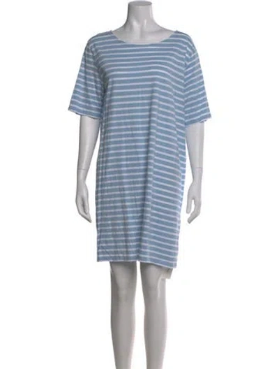 Pre-owned Kule Striped Mini Dress In Blue