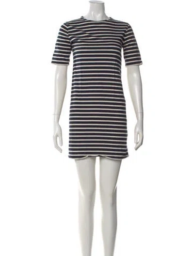 Pre-owned Kule Striped Mini Dress In Blue
