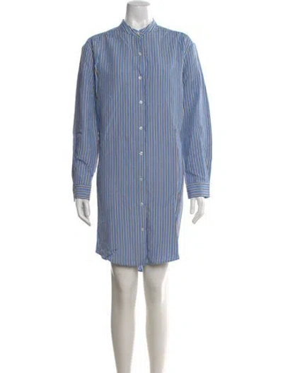 Pre-owned Kule Striped Mini Dress In Blue