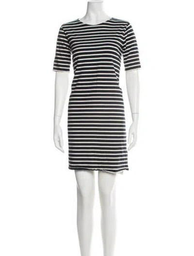 Pre-owned Kule Striped Mini Dress In Blue