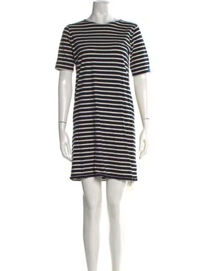 Pre-owned Kule Striped Mini Dress In Blue