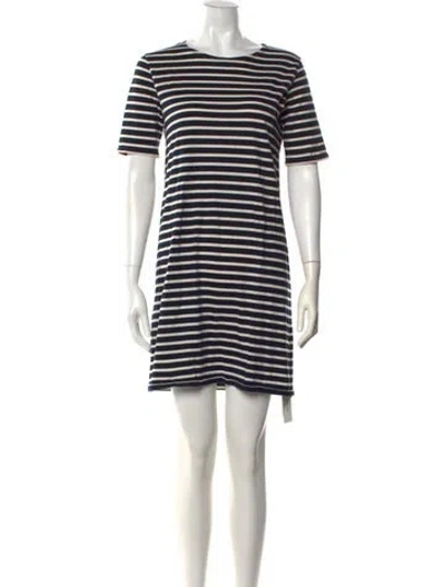 Pre-owned Kule Striped Mini Dress In Blue