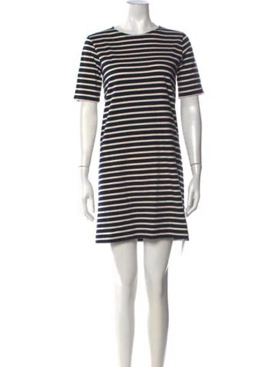 Pre-owned Kule Striped Mini Dress In Blue