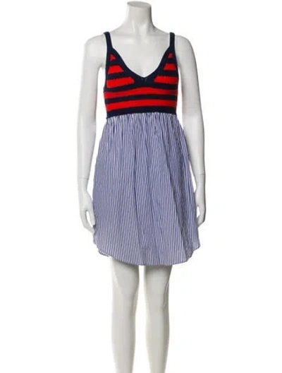 Pre-owned Kule Striped Mini Dress In Multi