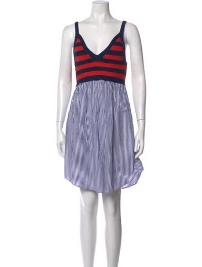 Pre-owned Kule Striped Mini Dress In Multi