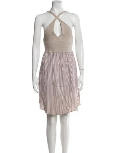 Pre-owned Kule Striped Mini Dress In Multicolor