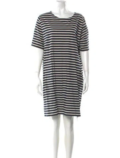 Pre-owned Kule Striped Mini Dress In Neutral