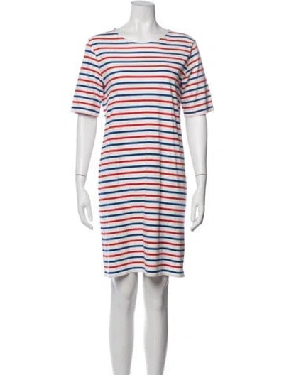 Pre-owned Kule Striped Mini Dress In Neutral