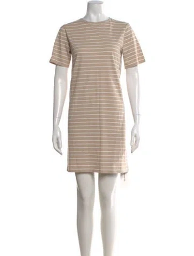 Pre-owned Kule Striped Mini Dress In Neutral