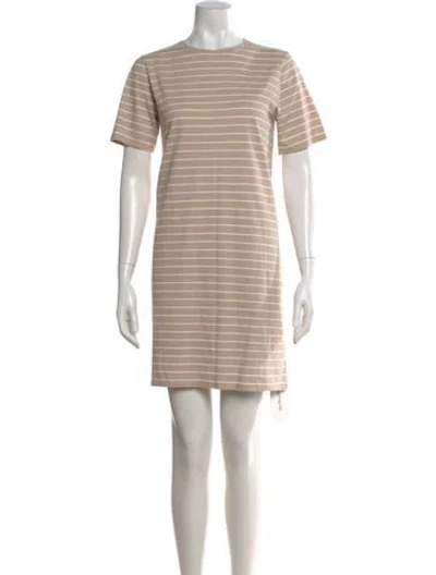 Pre-owned Kule Striped Mini Dress In Neutral