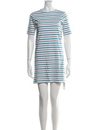 Pre-owned Kule Striped Mini Dress In Neutral