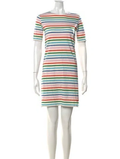 Pre-owned Kule Striped Mini Dress In Neutral