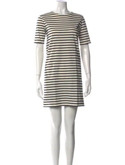 Pre-owned Kule Striped Mini Dress In Neutral