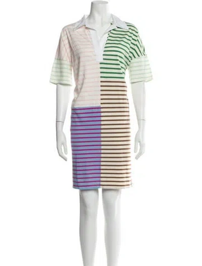 Pre-owned Kule Striped Mini Dress In Neutrals