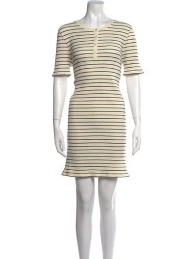 Pre-owned Kule Striped Mini Dress In Neutrals