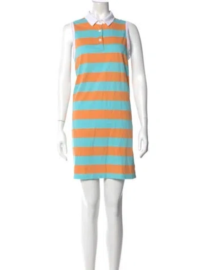 Pre-owned Kule Striped Mini Dress In Orange