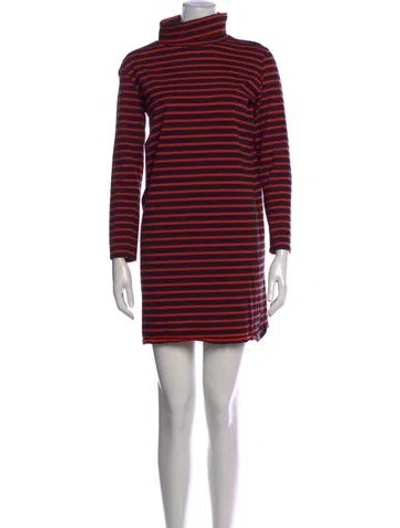 Pre-owned Kule Striped Mini Dress In Orange