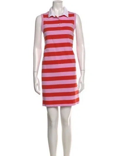 Pre-owned Kule Striped Mini Dress In Pink