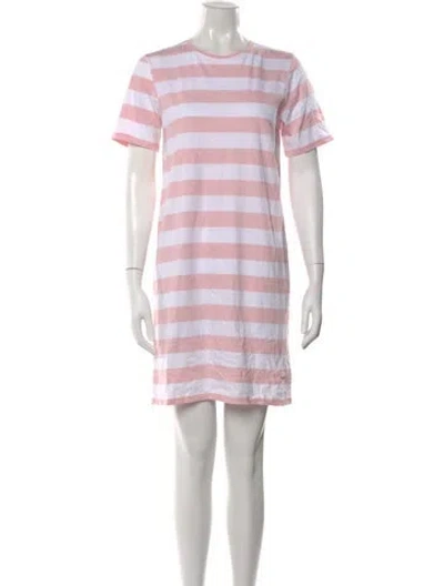Pre-owned Kule Striped Mini Dress In Pink