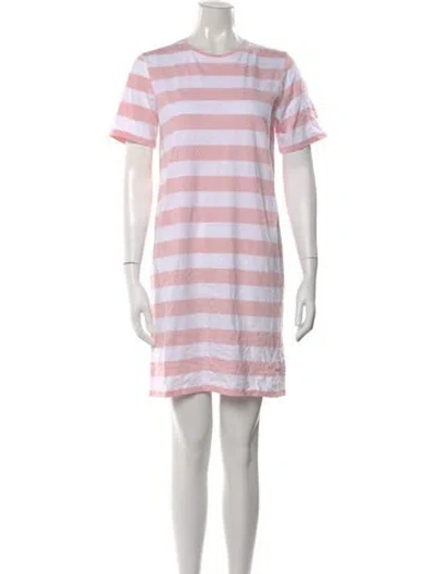 Pre-owned Kule Striped Mini Dress In Pink