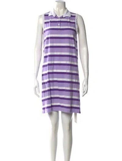 Pre-owned Kule Striped Mini Dress In Purple