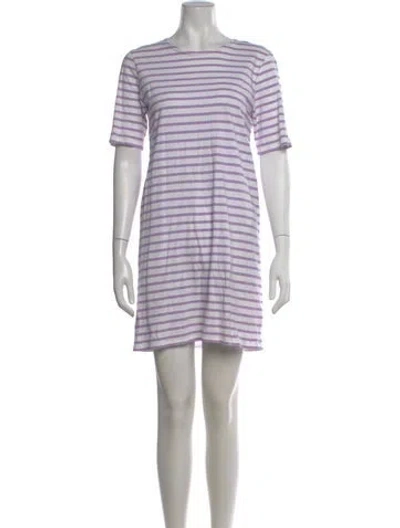 Pre-owned Kule Striped Mini Dress In Purple
