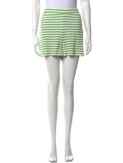 Pre-owned Kule Striped Mini Shorts In Black