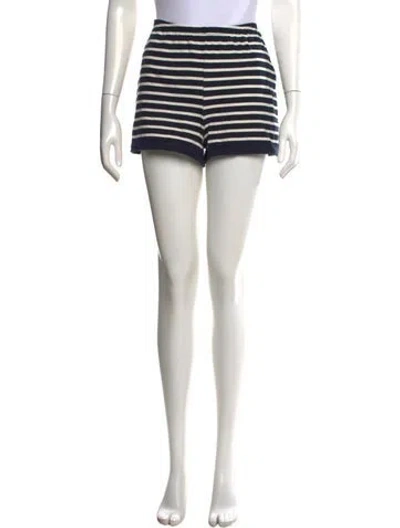 Pre-owned Kule Striped Mini Shorts In Black/white