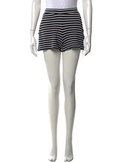 Pre-owned Kule Striped Mini Shorts In Black/white