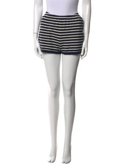 Pre-owned Kule Striped Mini Shorts In Blue