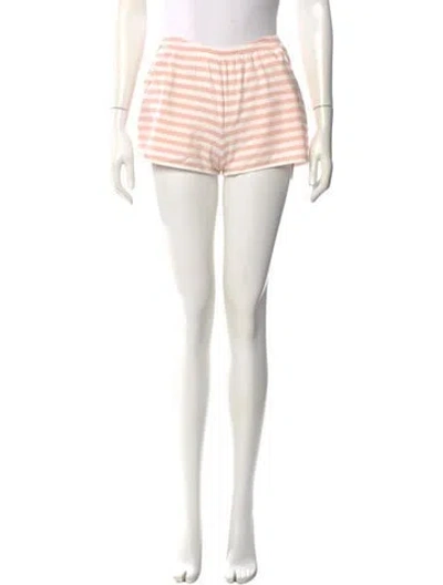 Pre-owned Kule Striped Mini Shorts In Blue