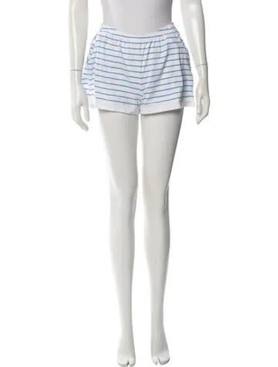 Pre-owned Kule Striped Mini Shorts In Blue